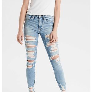 American Eagle Super Stretch Ripped Jeans